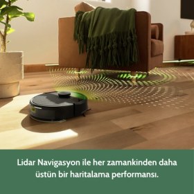 Resim iRobot Roomba 105 Combo AutoEmpty Robot Süpürge ve Paspas (Siyah) 