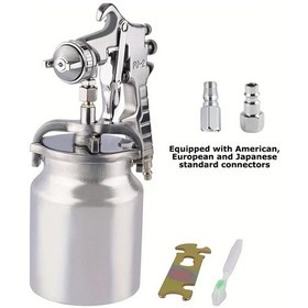 Resim Besthome1 Amerikan Stili Pq-2 Profesyonel Boya Tabancası, 1000cc, Yüksek Basınç, 3.0mm Nozul, Fırça Ve Anahtar Hediyeli 