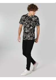Resim Colin'S Regular Fit Bisiklet Yaka Baskılı Siyah Erkek Kısa Kol Tişört Cl1063161_Q1.V1_Blk 