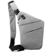 Resim Vkemall Erkek Kadın Gri Kol Çantası, Hafif Taşınabilir, Çok Pocketlı, Antivol, Bisiklet Kamp Seyahat Spor İçin Gri 