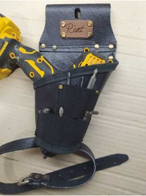 Resim RİVET Hakiki deri şarjlı matkap kılıfı 