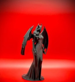 Resim Fallen Empress Tasarım Heykel | Karanlık Sanat ve Estetik Oda Dekoru | Ofis ve Kitaplık İçin Lüks Masaüstü Obje 