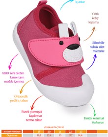 Resim KARAMAZI Winni Cırtlı Kız Bebek İlk Adım Ortopedik Günlük Ayakkabı 