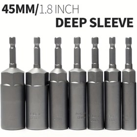 Resim Market'in En Derinleştirilmiş ve Uzatılmış İç Altıgen Rüzgar Gruplu Soket Anahtarı 45mm Derin Soket Altıgen Rüzgar Gruplu Soket Başlı Pnömatik Vida Soket Altıgen Somun Anahtarı İç Altıgen Manyetik Olmayan Derinleştirilmiş Soket Uzatılmış 90mm 