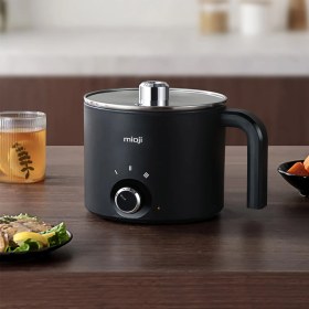 Resim Mioji EP35 600W Çok Fonksiyonlu Elektrikli Buharlı Pişirici 1.8L Yapışmaz İç Hazne Siyah 
