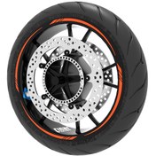 Resim Floresan Turuncu 4 Parçalı Keskin Jant Şeridi Sticker Çınar Extreme 