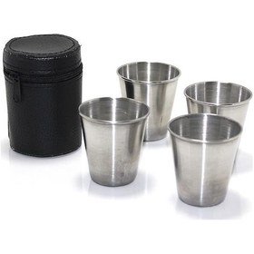 Resim Kenpazar 4 Lü Sılver Shot Bardak Seti 
