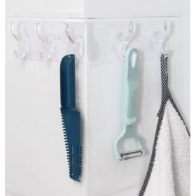 Resim Arizzonna Tek Parça Kendinden Yapışkanlı 5 Kancalı Banyo Mutfak Askı 