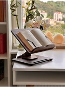 Resim Vigo Wood Kitap Okuma Standı Yükseklik Ayarlanabilir Katlanabilir 360º Dönebilen Laptop Standı 
