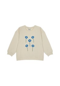 Resim Antebies Grafik Çiçek Sweatshirt Eşofman Takımı Mavi 