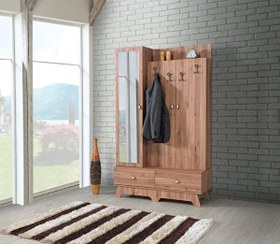Resim 120x40x200 CM Dolaplı Çekmeceli Portmanto Askılık Ayakkabılık 