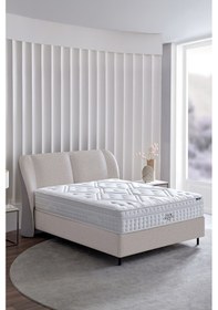 Resim Yataş Marlin 3'lü Yatak, Baza, Başlık Set - Krem 120x200 Cm 