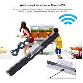 Resim Padalink Nintendo Wii İçin Kablolu İnfrafed Sensör Çubuğu - 4 Oyuncu Desteği, Kesin Hassasiyet, Kolay Kurulum Plastik, 24cm 