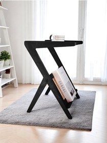 Resim Zeus Dizayn Poseidon Ahşap Yan Sehpa ve Gazetelik 