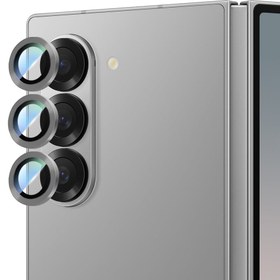 Resim Galaxy Z Fold 6 CaseWorld Alloy Serisi Oleofobik Anti Reflective Kamera Lens Koruyucu - Gümüş 