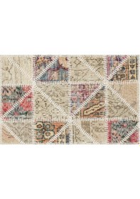 Resim Özel El Dokuma Naturel Renk Patchwork Paspas 