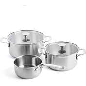 Resim Mu Art Ahşap Çelik Tencere Seti 20-24 Cm Tencere & 16 Cm Sosluk 