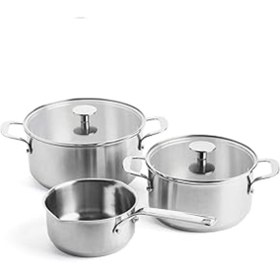 Resim Mu Art Ahşap Çelik Tencere Seti 20-24 Cm Tencere & 16 Cm Sosluk 