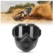 Resim Xindoker Motorsiklet Ve Bisiklet Kullanıcıları İçin Rüzgar Ve Kumdan Koruyan Yüz Maskesi, Siyah Siyah 