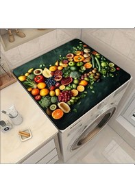 Resim 55 Cm X 45 Cm Meyveler Ve Sebzeler Tasarımı Tezgah Üstü Bulaşık Kurutma Matı Bulaşıklık Kurutma Örtüsü Çok Renkli 
