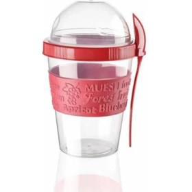 Resim Pazariz Kırmızı Kaşıklı Yoğurt Kabı 