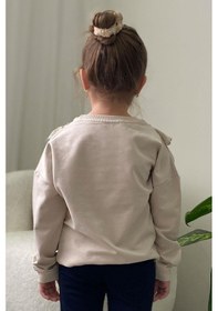 Resim Breeze Kız Çocuk Sweatshirt Güpürlü 1.5-5 Yaş, Bej Bej 