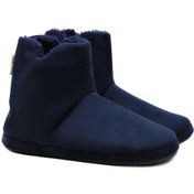 Resim Riva Shoes Kaşe Erkek Kışlık Panduf Ev Botu Ev Ayakkabısı Yumuşak Taban Lacivert 