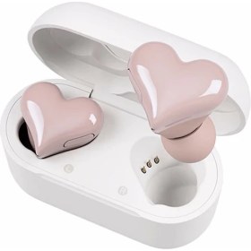 Resim Joyne Kalp Şeklinde Kablosuz Bluetooth Kulaklık - Pembe (Yurt Dışından) 