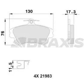Resim Mitsubishi Colt On Fren Balatasi 1.3 2005-2013 Braxıs Ab0112 
