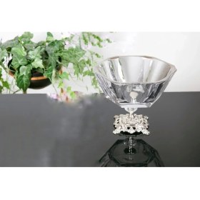 Resim Alya Home Döküm Ayaklı Salata Kasesi Gümüş 