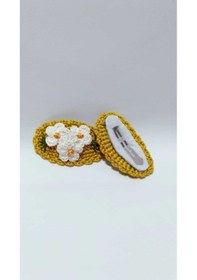 Resim Handmade Tasarım Hediyelik Amigurumi Yeni Trend Işlemeli 2'li Toka Seti Hardal Tek Ebat Çok Renkli 