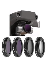 Resim DJI Mavic 2 Zoom Kamera Lens Filtre 4 lü Set MCUV CPL ND4 ND8 