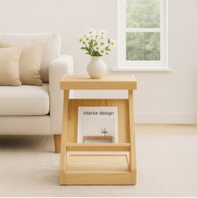 Resim ka tasarım Z Formlu Modern Tasarım Ahşap Sehpa Ve Gazetelik / Dergilik 