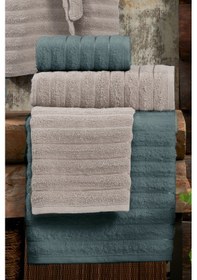 Resim Elart Soft Bornoz Aile Seti 6 Parça 70x135 Cm Bej-yeşil Yeşil 