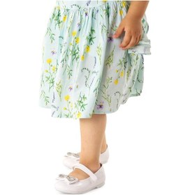Resim Kiko Kids Papyon Taşlı Cırtlı Kız Çocuk Babet Ayakkabı 254 Cilt Beyaz 001 
