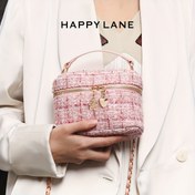 Resim HAPPY LANE Kadınlar için Tüvit Çapraz Vücut Çantası Saplı & Çıkarılabilir Zincir Askılı - Şık Pembe Izgara Tasarımcı Esintili El Çantası, Alışveriş, İş ve Akşam Kıyafetleri için Fermuarlı Kapama, Crossbody Çanta 
