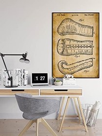 Resim Pegziz pgzzNM1557 Dekoratif Sanatsal Boks Eldiveni Patent Posteri 60x90cm. 