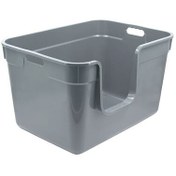 Resim Petwork Tanos Yarı Kapalı Kedi Tuvaleti - Duman Gri 