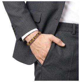 Resim Premium Kaplan Gözü Doğal Taşlı Hasır Örgü Zincirli Erkek Çelik Bileklik 31832b28d15 - 21 Cm Gri - Kahverengi 