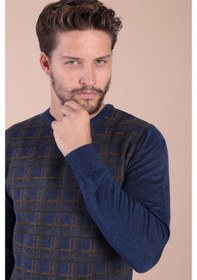 Resim Ferraro Bisiklet Yaka Superfine Yün Kazak - Saks Saks 