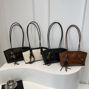 Resim Kadınlar için Büyük Kapasiteli Hareketli Çanta - El Çantası ve Omuz Çantası, Fermuarlı Kapatma, İş, Seyahat ve Günlük Kullanım için Geniş Tote, Zarif Dokulu Bitiş, Dayanıklı Sentetik, Siyah, Beyaz, Kahverengi ve Kahve, Profesyonel Kadınlar için Temel, Çok Yönlü Taşıma Çantası, Sophistike Tasarım, Sağlam Yapı 