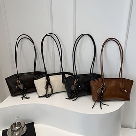 Resim Kadınlar için Büyük Kapasiteli Hareketli Çanta - El Çantası ve Omuz Çantası, Fermuarlı Kapatma, İş, Seyahat ve Günlük Kullanım için Geniş Tote, Zarif Dokulu Bitiş, Dayanıklı Sentetik, Siyah, Beyaz, Kahverengi ve Kahve, Profesyonel Kadınlar için Temel, Çok Yönlü Taşıma Çantası, Sophistike Tasarım, Sağlam Yapı 