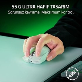Resim Razer Viper V3 Pro - Ultralight Kablosuz Espor Oyun Mouse'u (8K Hz HyperPolling, 55g hafif tasarım, Focus Pro Sensör 35K DPI, HyperSpeed Kablosuz, 95 saat pil ömrü) Beyaz 