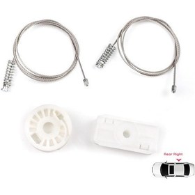Resim Audi A4 B6 B7 2002-2009 2-Kapı Cabrio İçin Arka Sağ Cam Kriko Set 