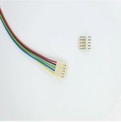 Resim Sanec 2,54mm 5 Pin 2510 Kablolu Dişi Konnektör + 180d Erkek Pcb Tipi 10cm - 0,25mm - Çift Taraflı 