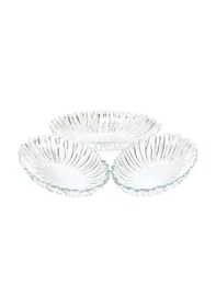 Resim 10545 Aurora Çerezlik Kahvaltılık - 6 Lı Cam Kayık Tabak Beyaz 