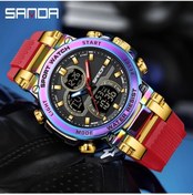 Resim Oldfriend Sanda Erkek Spor Saati Gece Işığı Kronometre Alarm 50m Turuncu Iridescent Diğer 