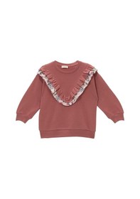 Resim Mininio Kız Bebek Fırfır Detaylı Sweatshirt - Gül Kurusu Gül Kurusu 