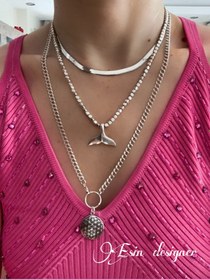 Resim YAŞAM ÇİÇEĞİ KOLYE HALKA DETAYLI - Altın 