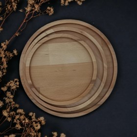 Resim İsfahan Ahşap Tabak Sunumluk Supla Kahvaltılık Sunum Tahtası 
